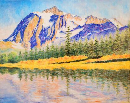 Mt. Shuksan And Picture Lake ( Oil on canvas 16x20" )