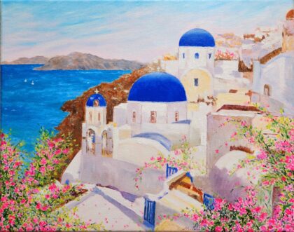 Santorini, Greece ( Oil on canvas 11x14" )