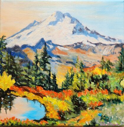 Artist Point - Mt. Baker ( Oil on canvas 8x8'')