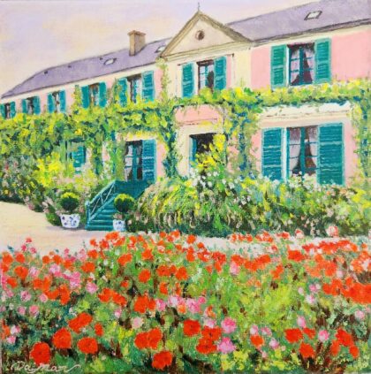 Giverny, France ( Oil on canvas 8x8'')