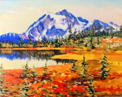 Autumn - Mt. Shuksan ( Oil on canvas 8x10'')