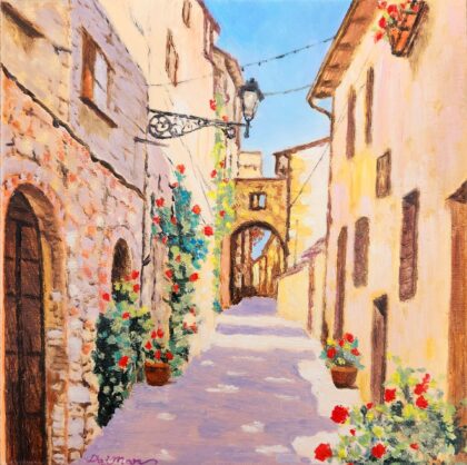 Siena, Italy ( Oil on canvas 8x8'')